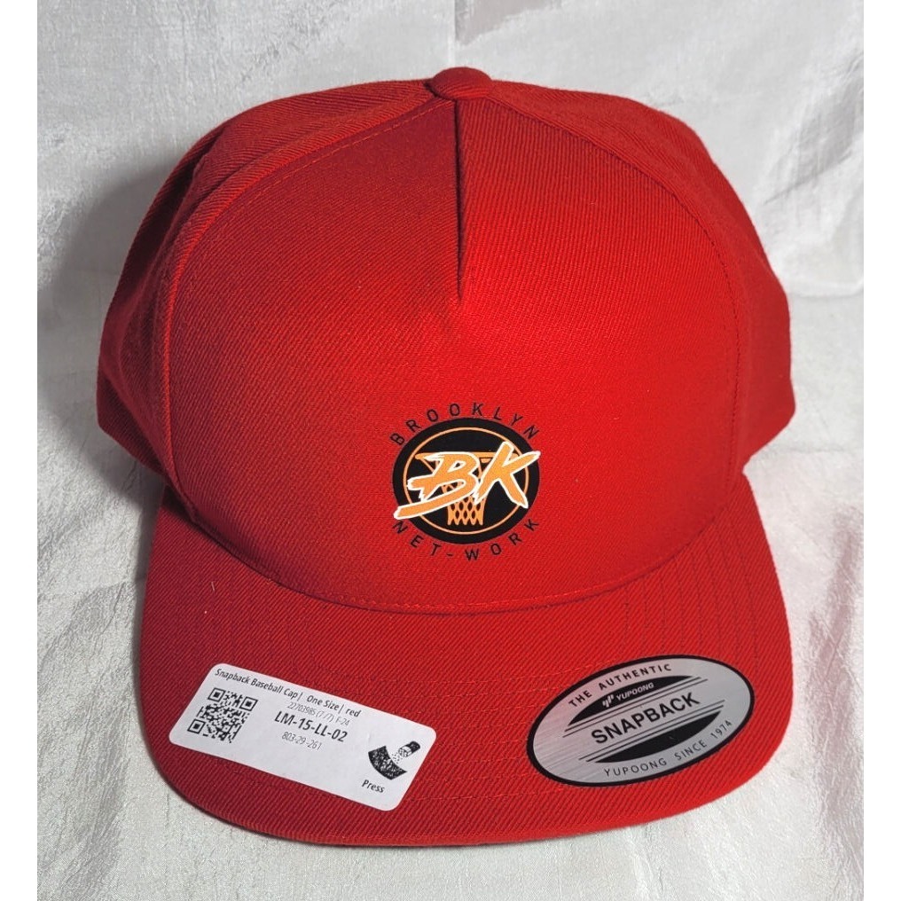 Yupoong Brooklyn NetWork Nets Classic Snapback Trucker Hat  Red